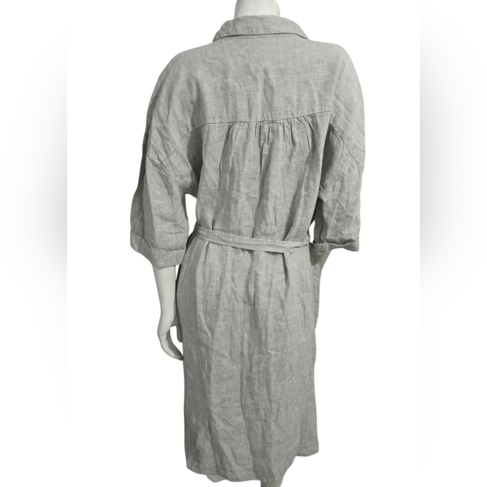 Tahari 100 % Linen Midi Shirt Dress XL NWT - Picture 5 of 14